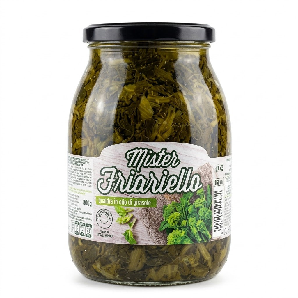 ‘’ O SOLE E NAPULE ‘’ Mister Friariello 980g All’olio Di Semi di Girasole