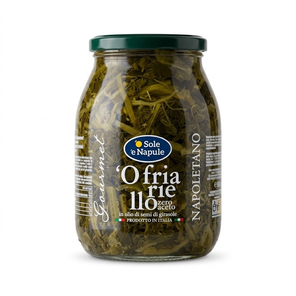 ‘’ O SOLE E NAPULE ‘’ O Friariello Zero Aceto 980g All’olio di Semi di Girasole