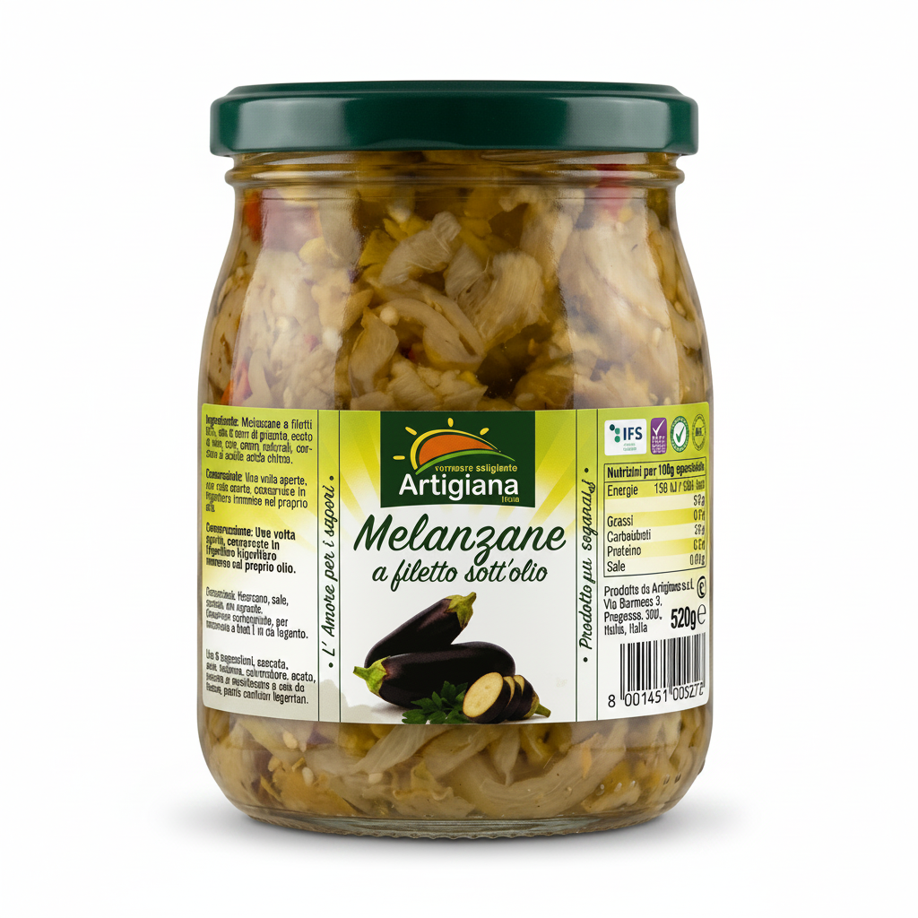 '' ARTIGIANA SUD '' Melanzane a Filetto 540g
