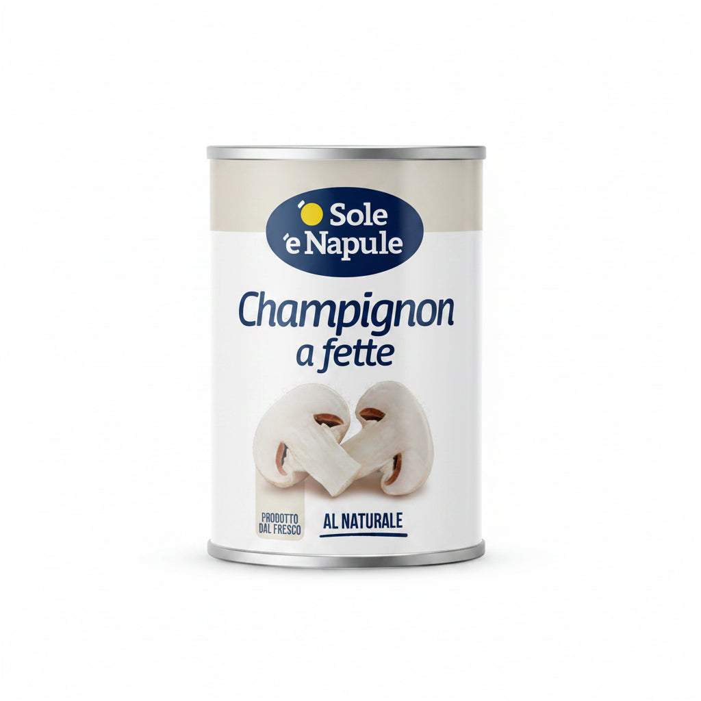 "O SOLE E NAPULE" Canned Champignon Mushrooms 400g