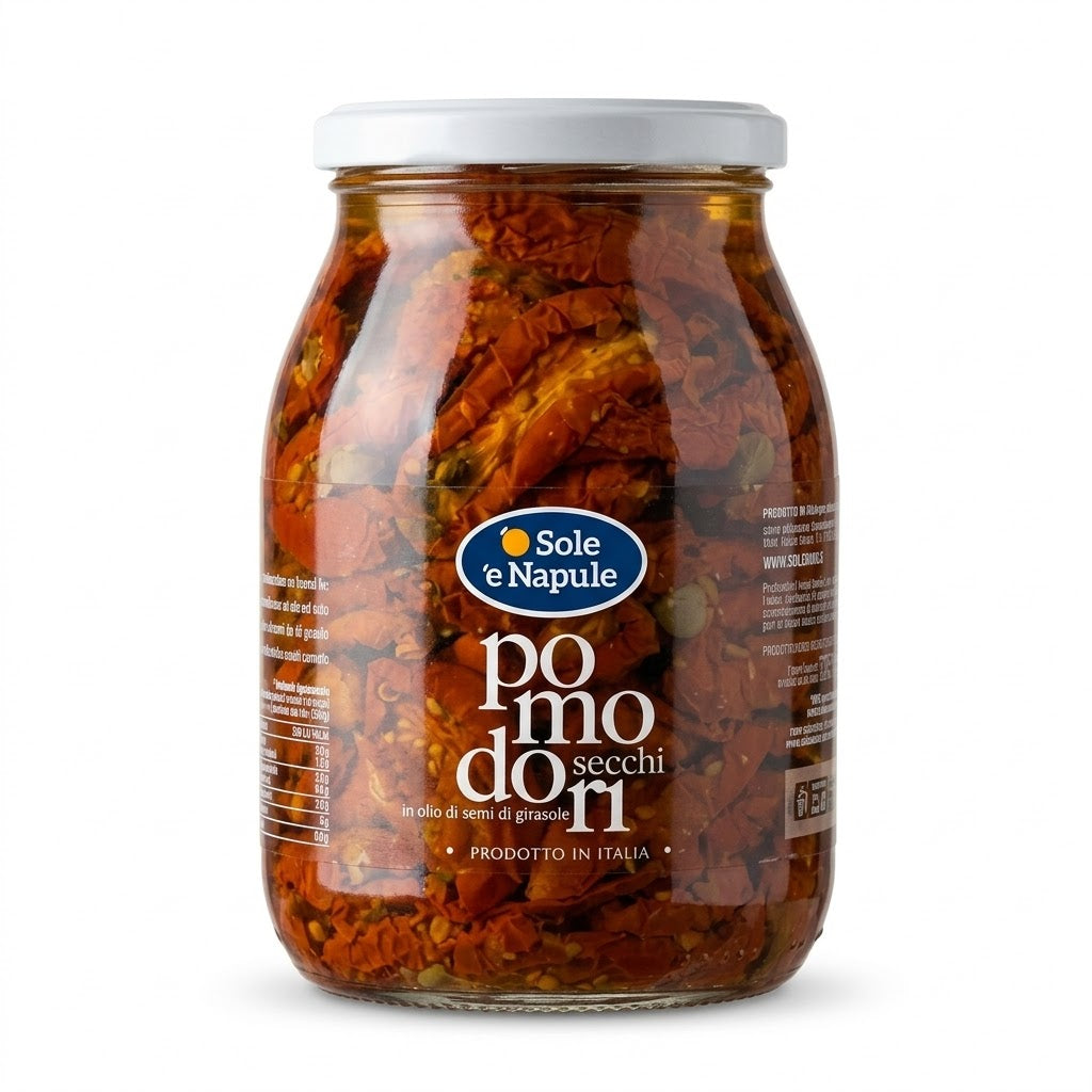 '' O SOLE E NAPULE '' Pomodori Secchi 980g All’Olio Di Semi di Girasole