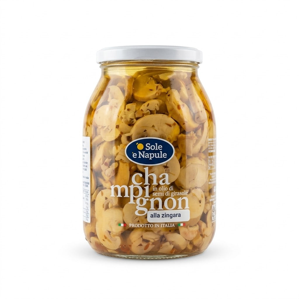 '' O SOLE E NAPULE '' Champignon alla Zingara in olio di Semi di Girasole 980g