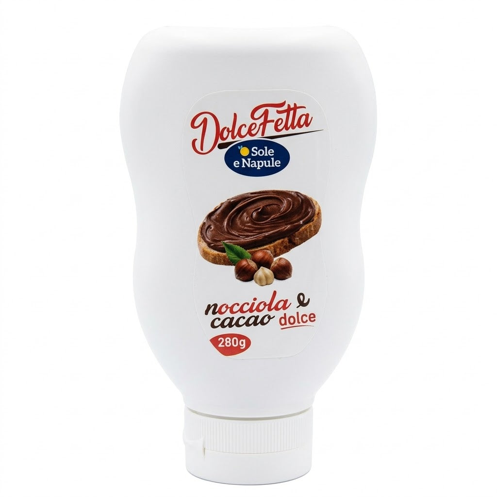 ‘’ O SOLE E NAPULE ‘’ Dolcefetta alla Nocciola & Cacao Dolce  formato Sqeeze 280g