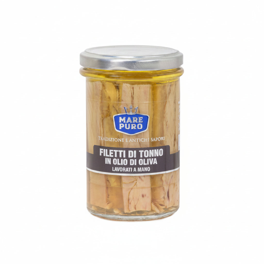 “ MARE PURO “ Filetti Di Tonno All’olio Di Oliva 300g Lavorati A Mano