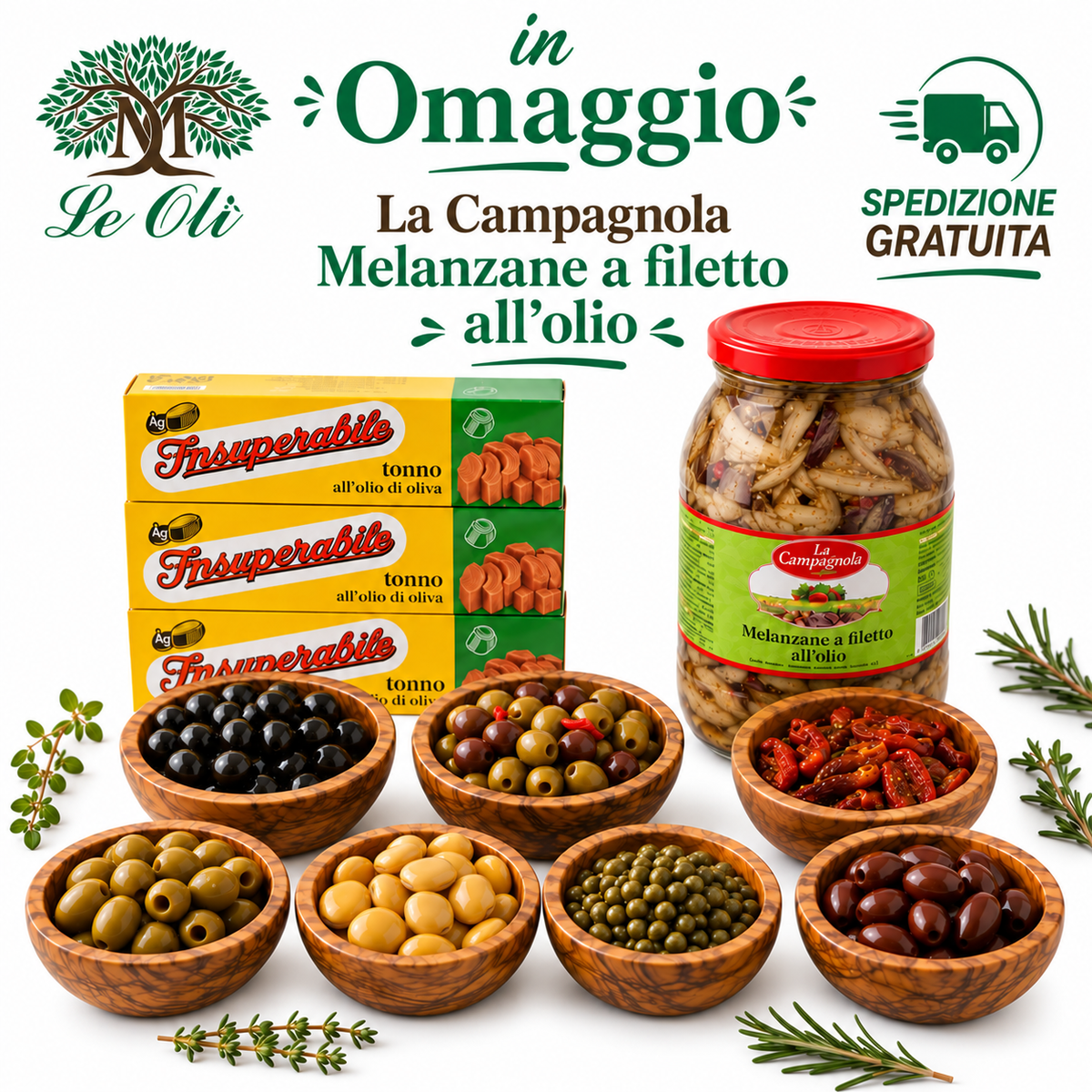 Box Dispensa Mediterranea – La Campagnola  “Melanzane a filetto all’olio” in Omaggio