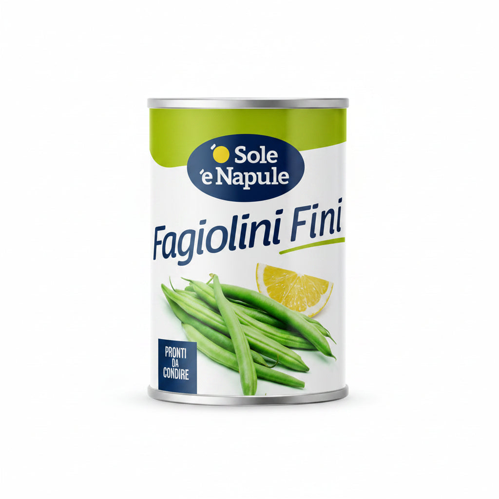 '' O SOLE E NAPULE '' Fine Green Beans Can 400 g