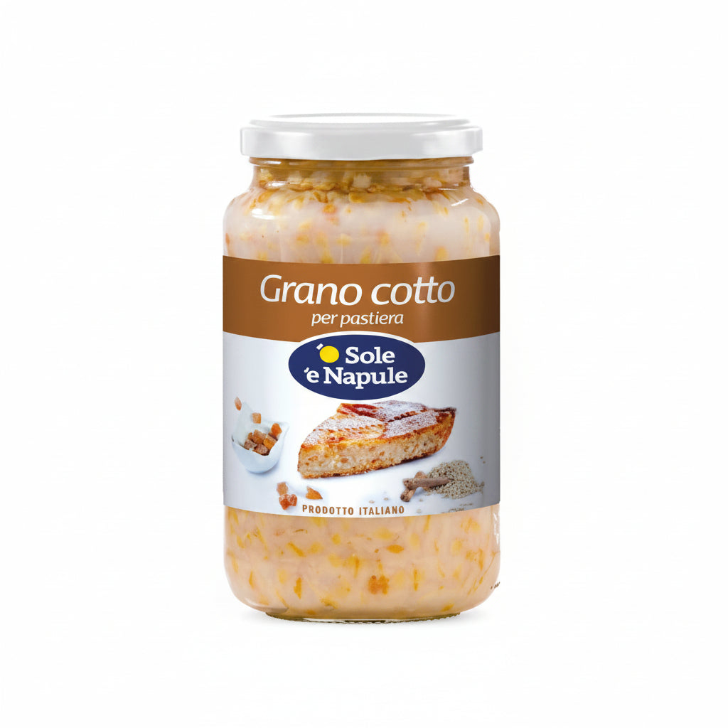''O SOLE E NAPULE'' Cooked Wheat for Pastiera Glass 580 g