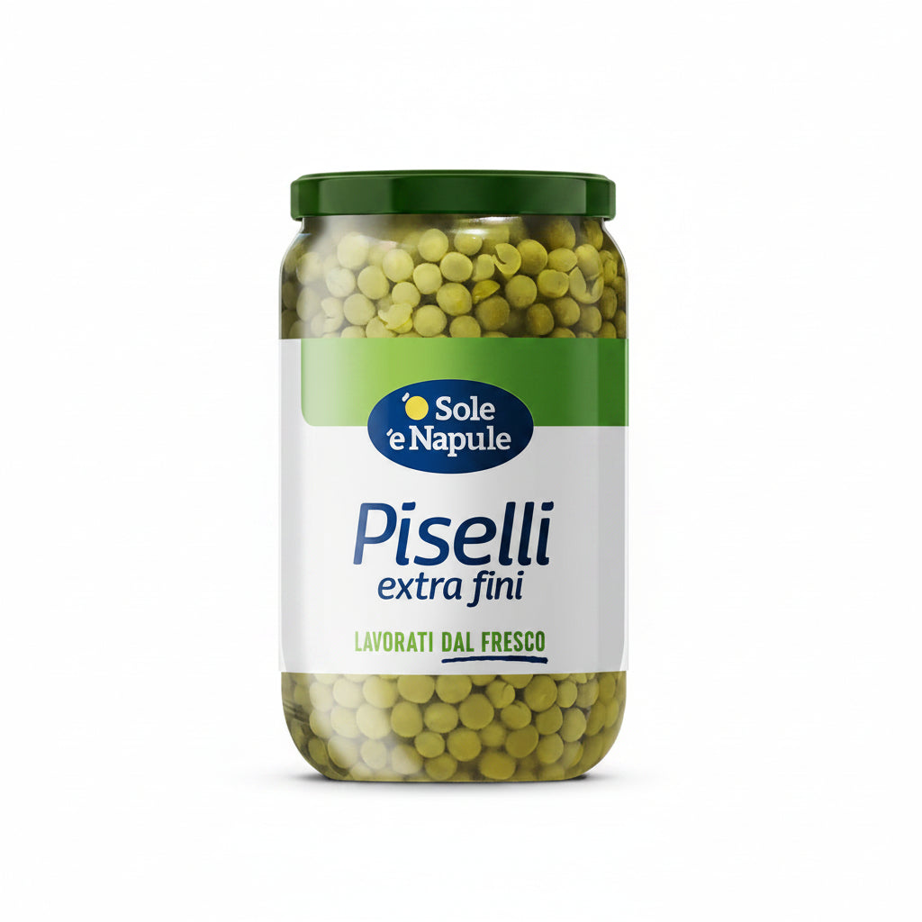 "O SOLE E NAPULE" Extra fine peas glass 660 g