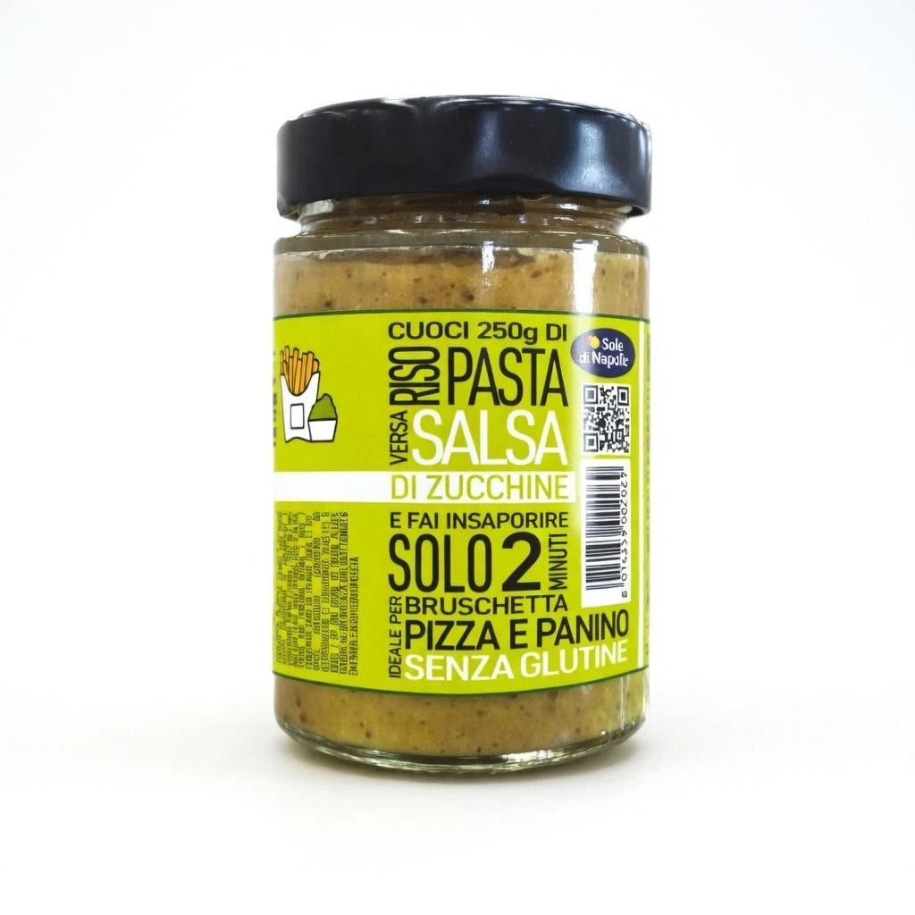 '' O SOLE E NAPULE '' Zucchini Sauce Glass Jar 190 g