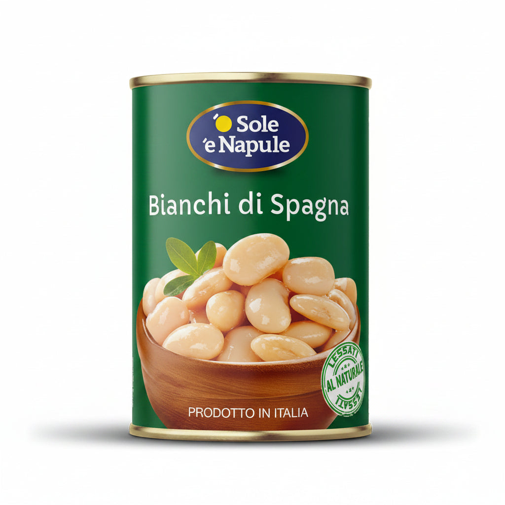 "O SOLE E NAPULE" Canned White Spanish Beans – 400g Tin