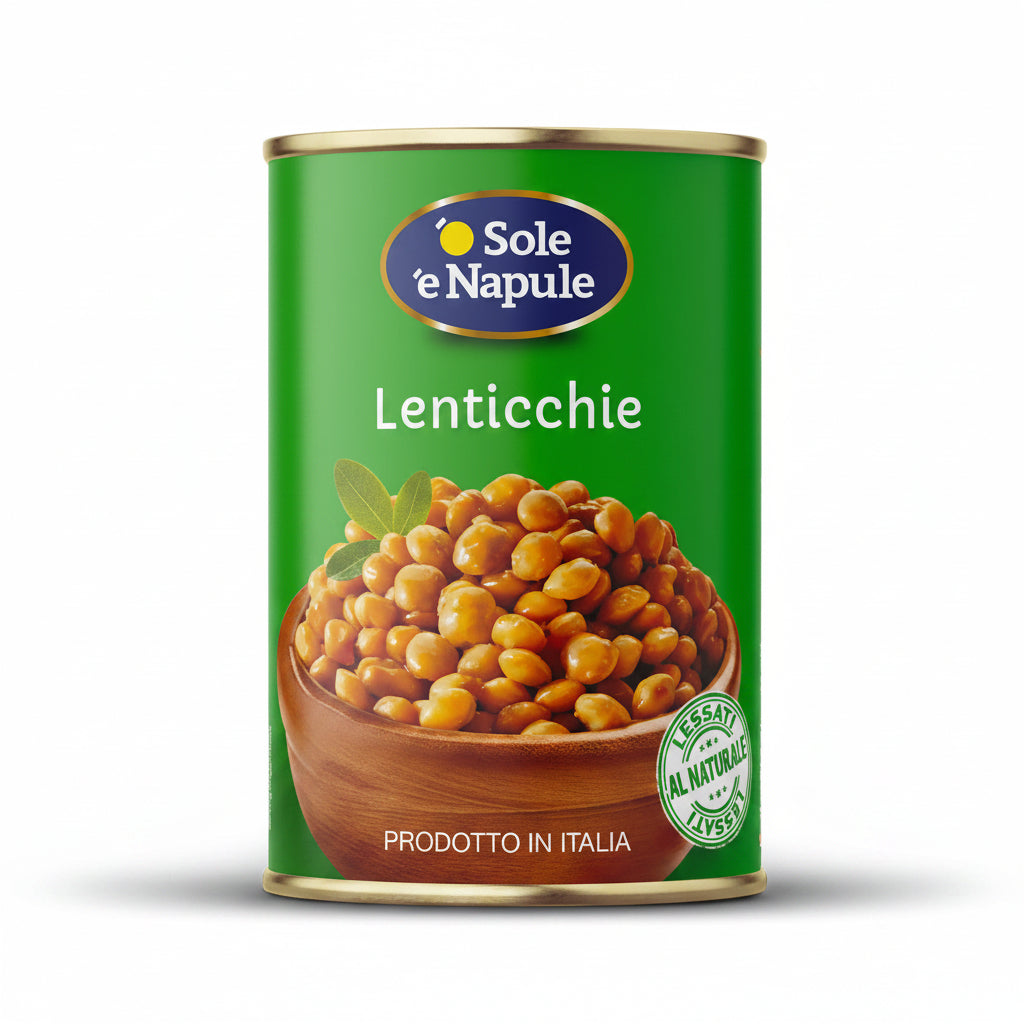 '' O SOLE E NAPULE '' Lentils Can 400 g