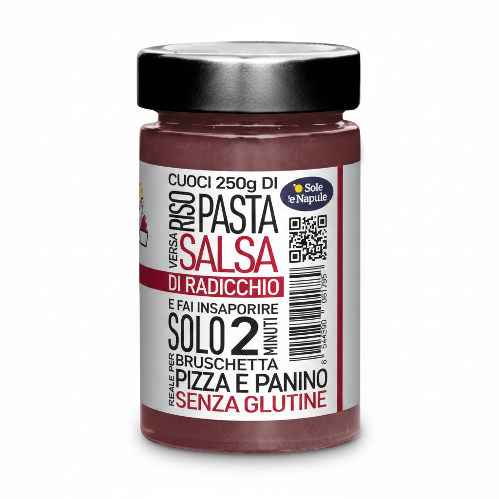 '' O SOLE E NAPULE '' Radicchio Sauce Glass Jar 190 g