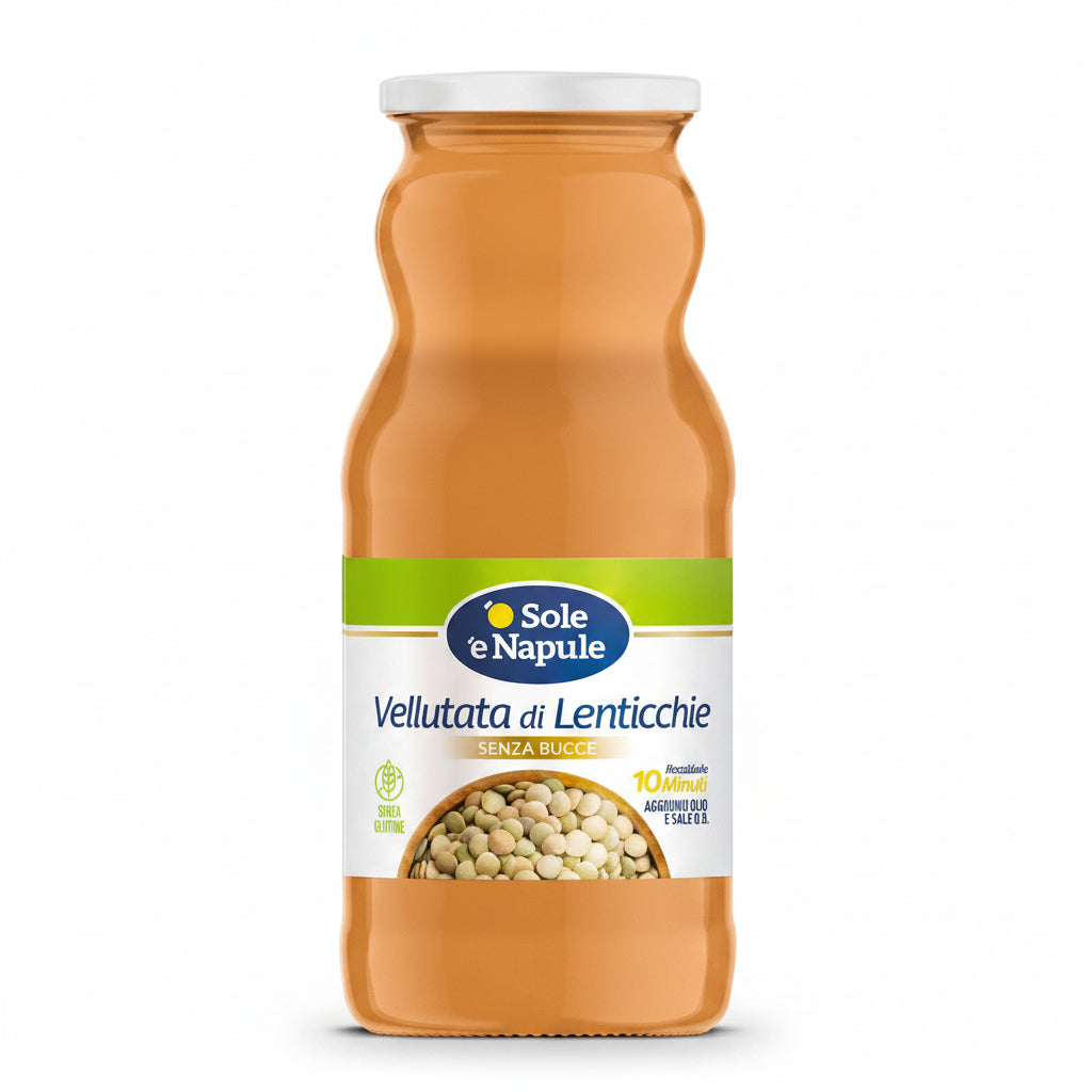 '' O SOLE E NAPULE '' Lentil Purée Glass Jar 350 g