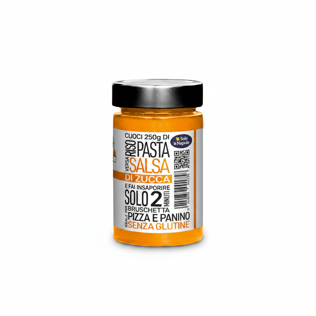'' O SOLE E NAPULE '' Pumpkin Sauce Glass Jar 190g